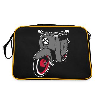 retroroller_ot - Retro Tasche - Schwarz/Gold - Hinten