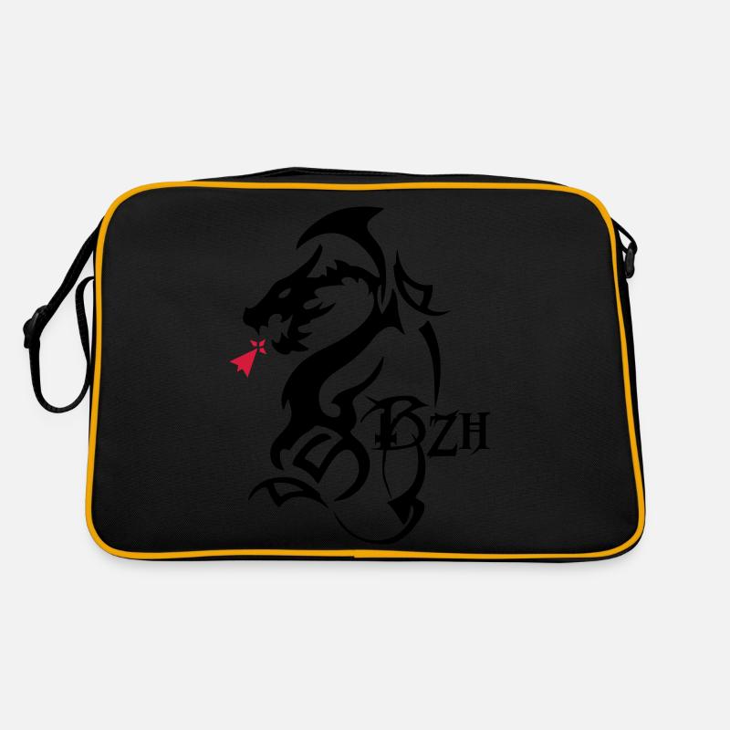 Stammes-Drache bzh Hermine Breton Retro Tasche