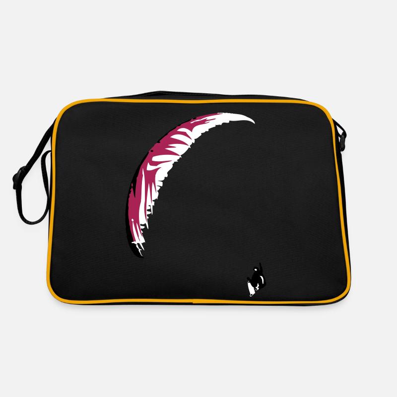 Paraglider Gleitschirm - Retro Tasche - Schwarz/Gold