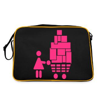 shopping - Sac Retro - noir/or - Dos