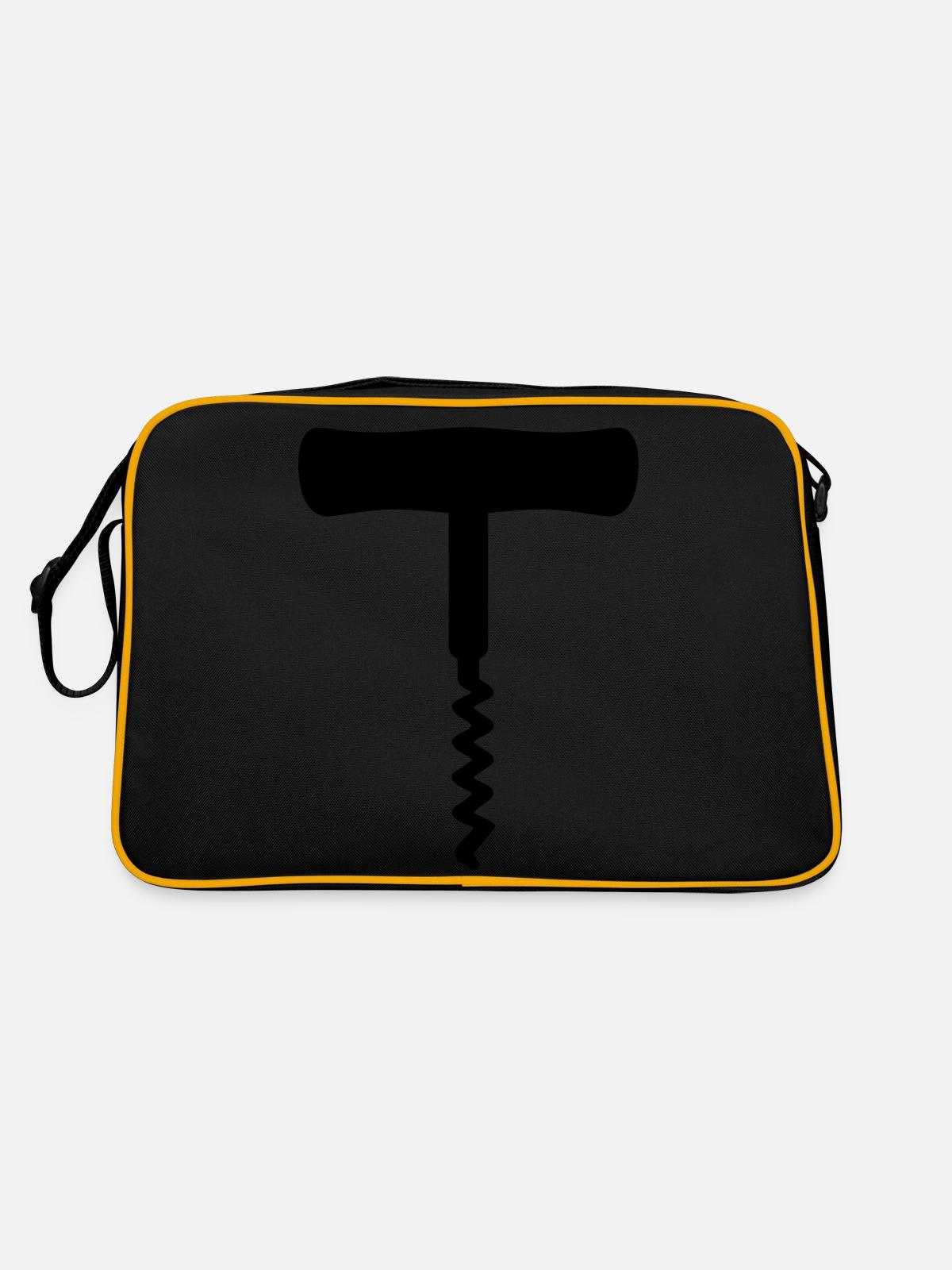 Corkscrew - Retro Bag - black/gold - Back