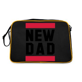 NOUVELLE conception de grossesse drôle de papa - Sac Retro - noir/or - Dos
