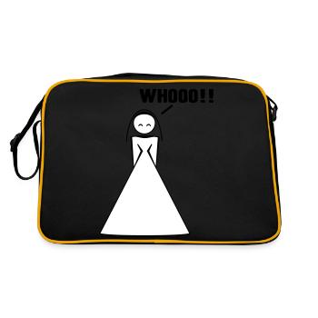bride / bride to be / wife to be 2c whoo - Sac Retro - noir/or - Dos