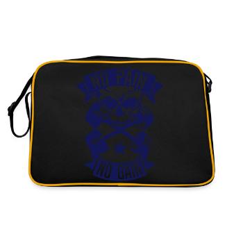 no pain gain citation tete mort haltere - Sac Retro - noir/or - Dos
