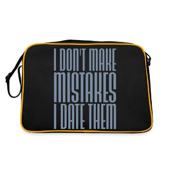 Date Mistakes Quote Logo - Retro Bag - black/gold - Back
