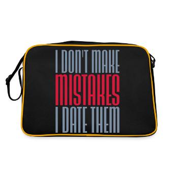 Date Mistakes Quote Logo - Retro Bag - black/gold - Back
