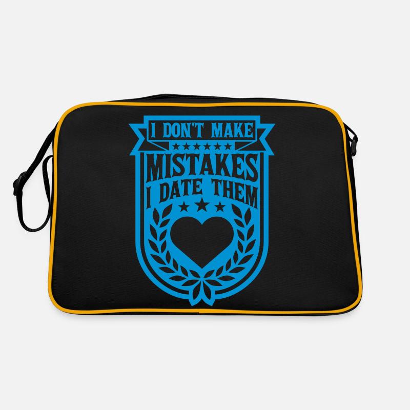 Date Mistakes Quote Logo Retro Bag