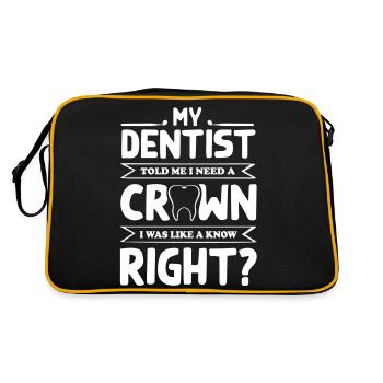 My Dentist - Retro Tasche - Schwarz/Gold - Hinten