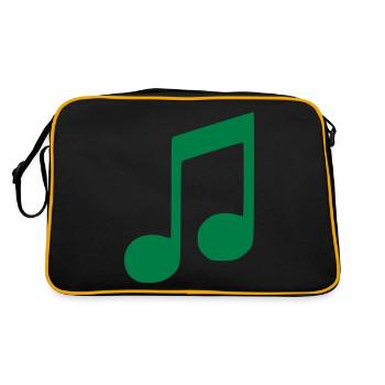 Note - Retro Tasche - Schwarz/Gold - Hinten