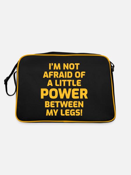 PEU DE PUISSANCE ENTRE MES JAMBES CADEAU DE MOTARD - Sac Retro - noir/or - Dos