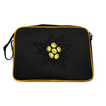 Edelweiss - Retro Tasche - Schwarz/Gold - Hinten