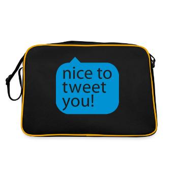 Ravie de vous tweetez (c.) - Sac Retro - noir/or - Dos