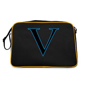 roman5 - Retro Tasche - Schwarz/Gold - Hinten