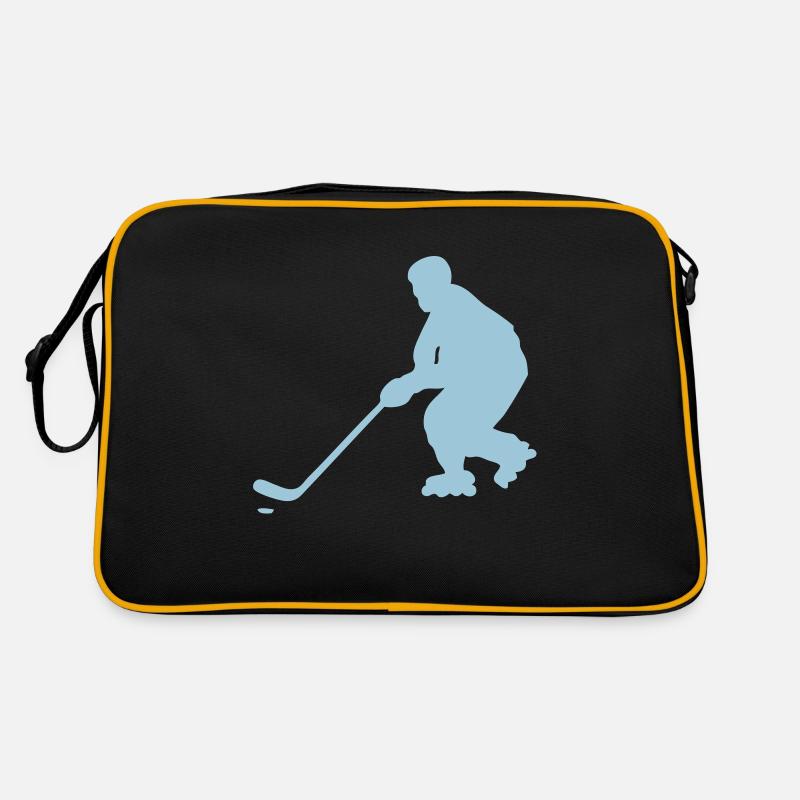 roller inline hockey silhouette2 dessin - Sac Retro - noir/or