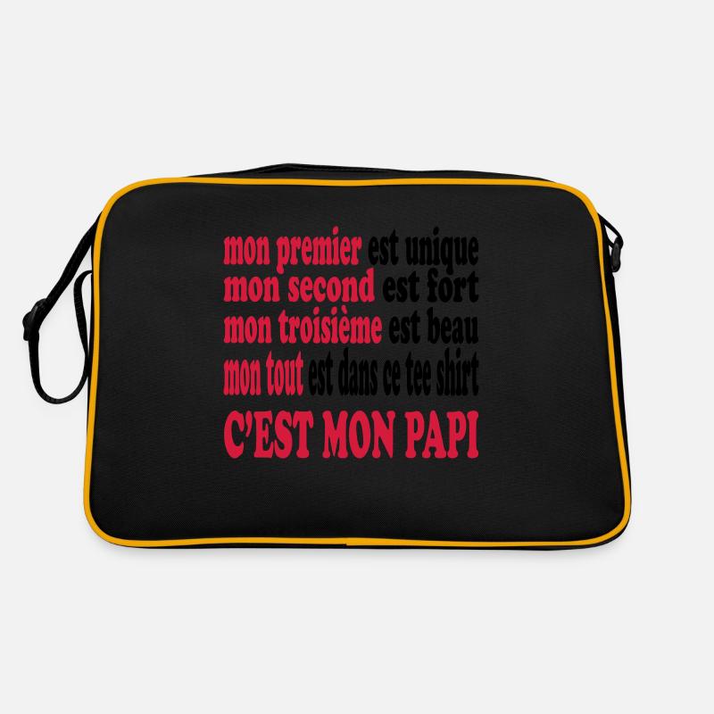 Mon papi est beau Retro Tasche