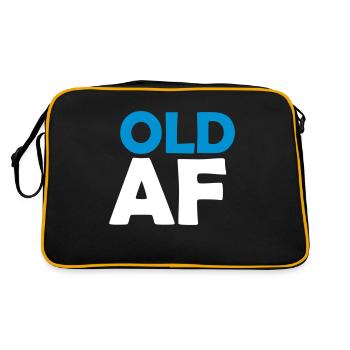 ancien logo de texte AF - Sac Retro - noir/or - Dos