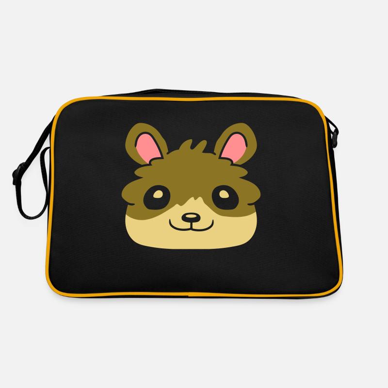 Hamster Gesicht Comic Geschenkidee Retro Tasche