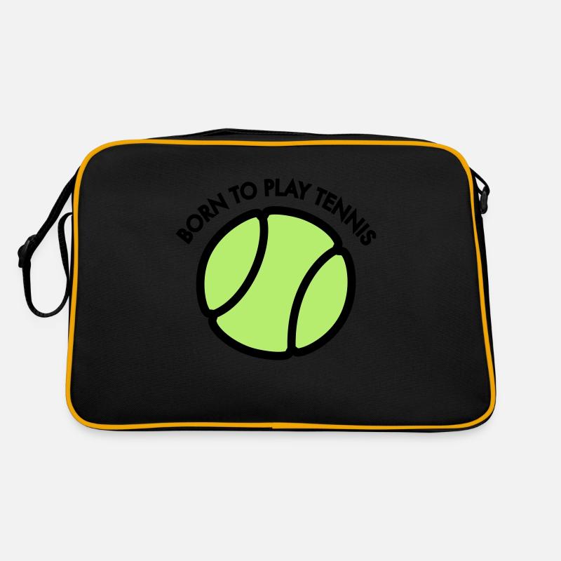 Tennis - Retro Tasche - Schwarz/Gold
