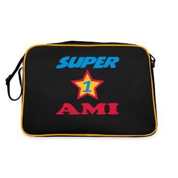 SUPER AMI - Sac Retro - noir/or - Dos