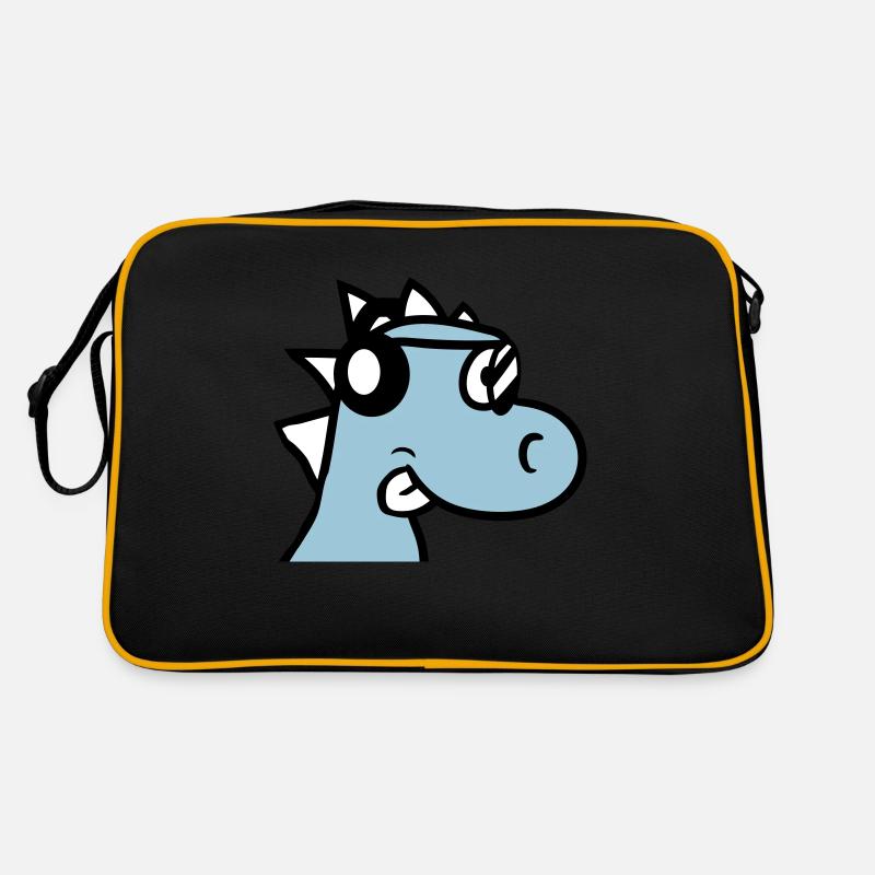 Cool DJ Dino Face Dinosaur Party Head Fun Retro Bag