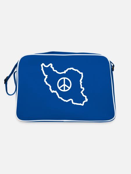 Iran Peace - Retro Bag - blue/white - Back