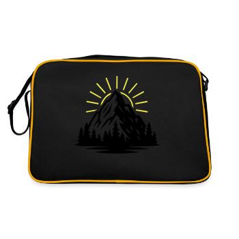 Montagne Nature Soleil - Sac Retro - noir/or - Dos