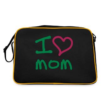 "I love mom" - Sac Retro - noir/or - Dos