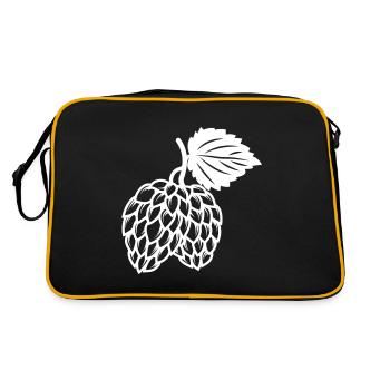 houblon symbole icône bière malt orge - Sac Retro - noir/or - Dos