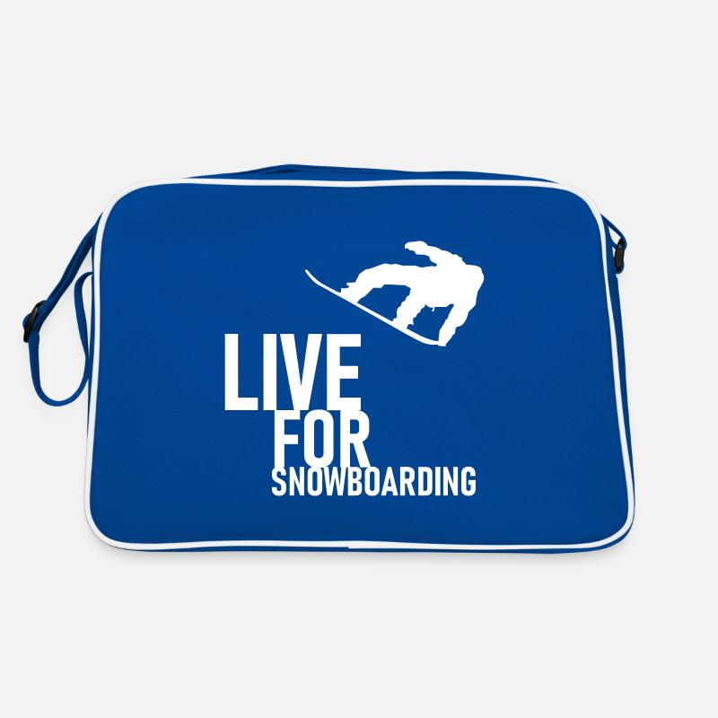 VIVEZ POUR SNOWBOARDING! - BLANC Sac Retro