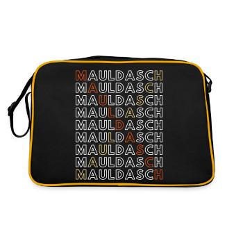 Mauldasch, Maultaschen, Schwäbische Spezialität - Retro Tasche - Schwarz/Gold - Hinten