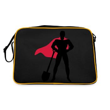 Held am Feld - Retro Tasche - Schwarz/Gold - Hinten