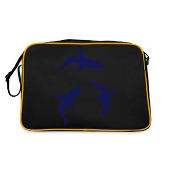 Haie - Sac Retro - noir/or - Dos