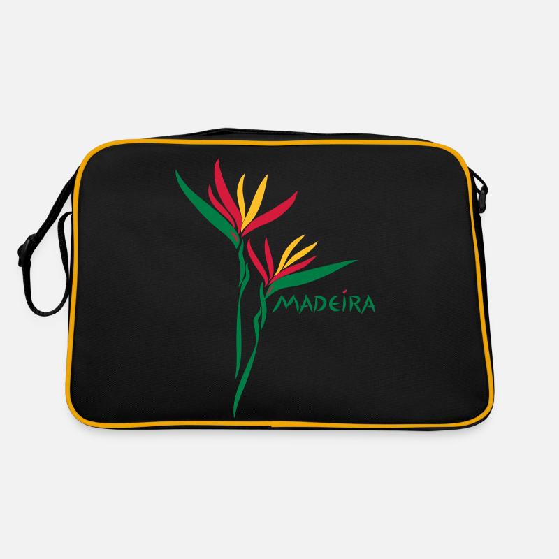 Madeira Strelizia - Retro Tasche - Schwarz/Gold