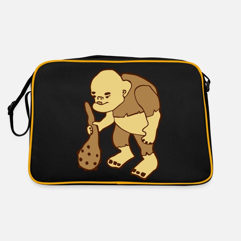Monster Oger mit Keule Retro Tasche