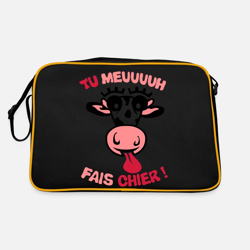 Sie Kuhscheiße Begriff muhen Retro Tasche