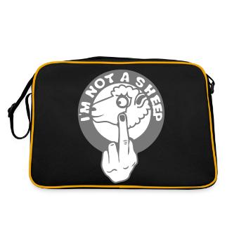 im not sheep fuck mouton insulte schaf - Sac Retro - noir/or - Dos