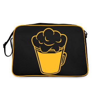 Beer from above Comic - Retro Bag - black/gold - Back
