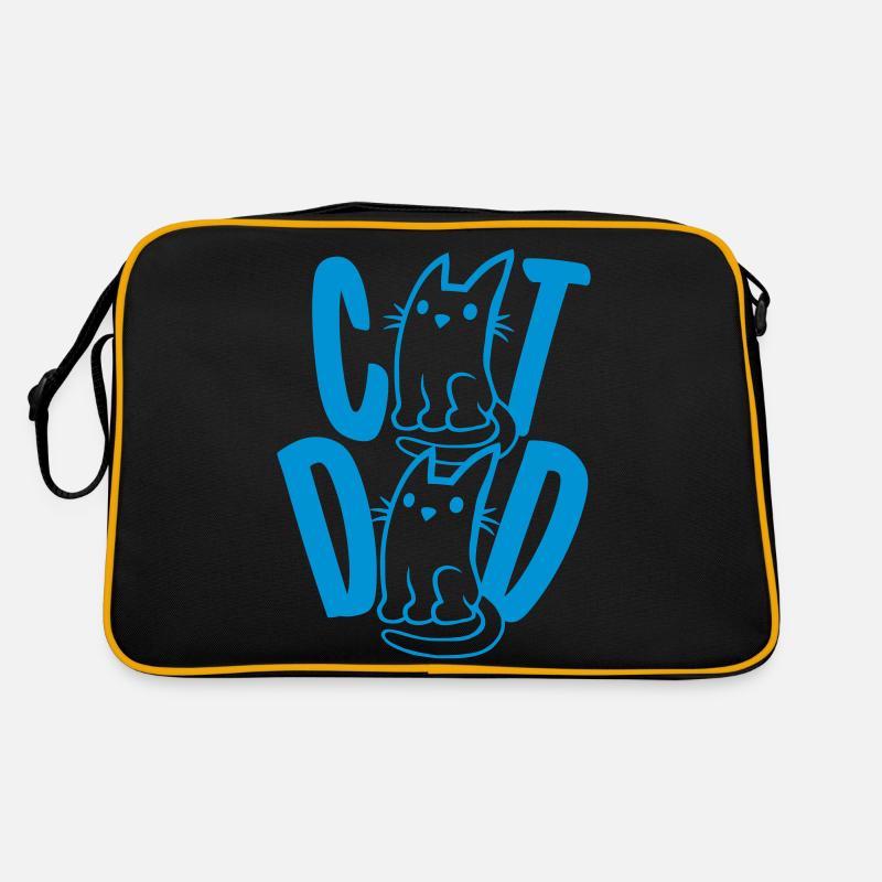 Texte de conception de papa chat Sac Retro