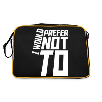 I prefer not to - Retro Bag - black/gold - Back