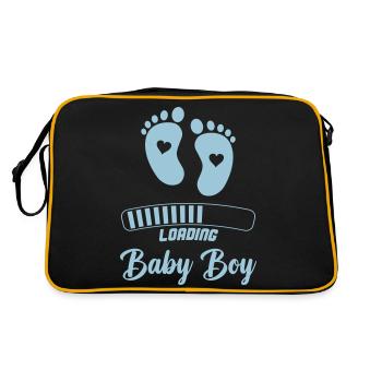 loading baby boy - Retro Tasche - Schwarz/Gold - Hinten