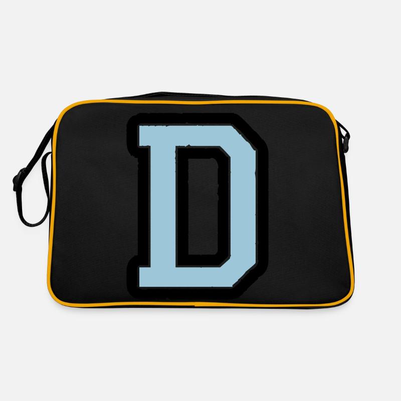 D Buchstabe Retro Tasche