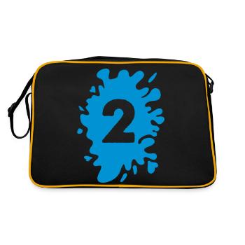 Klecks 2 - Retro Tasche - Schwarz/Gold - Hinten