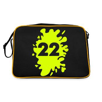 klecks 22 - Retro Tasche - Schwarz/Gold - Hinten