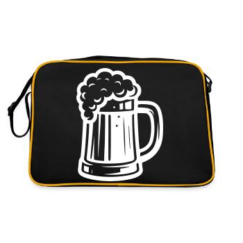 Verre à bière symbole bière - Sac Retro - noir/or - Dos