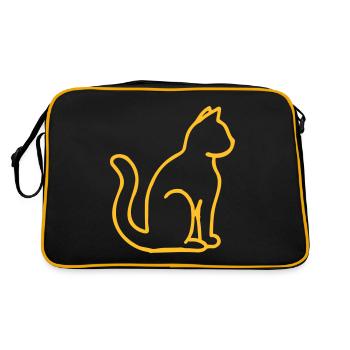 Kitten house cat cat kitten - Retro Bag - black/gold - Back
