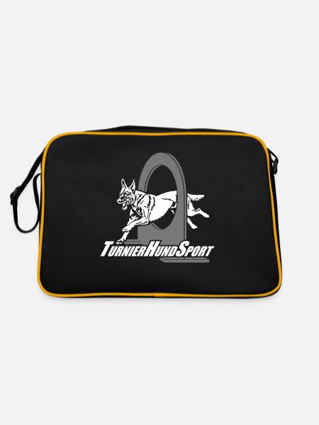 631 Turnierhundsport Malinois - Retro Tasche - Schwarz/Gold - Hinten