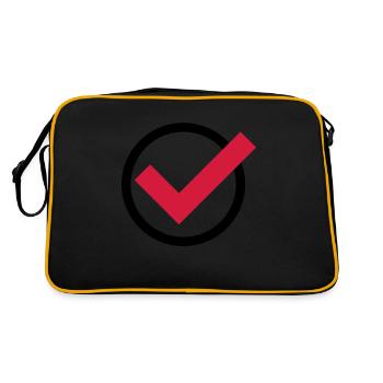 haken__f2 - Retro Tasche - Schwarz/Gold - Hinten