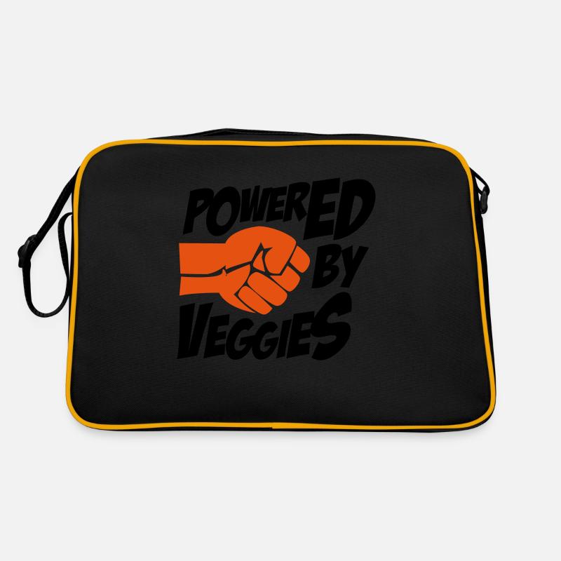 powered by veggies Retro Tasche