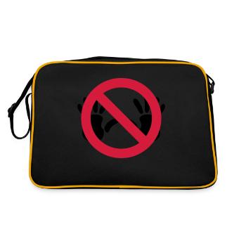 Nix grapschen SVG - Retro Tasche - Schwarz/Gold - Hinten