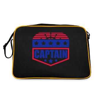 Capitaine volant insigne de rang - Sac Retro - noir/or - Dos